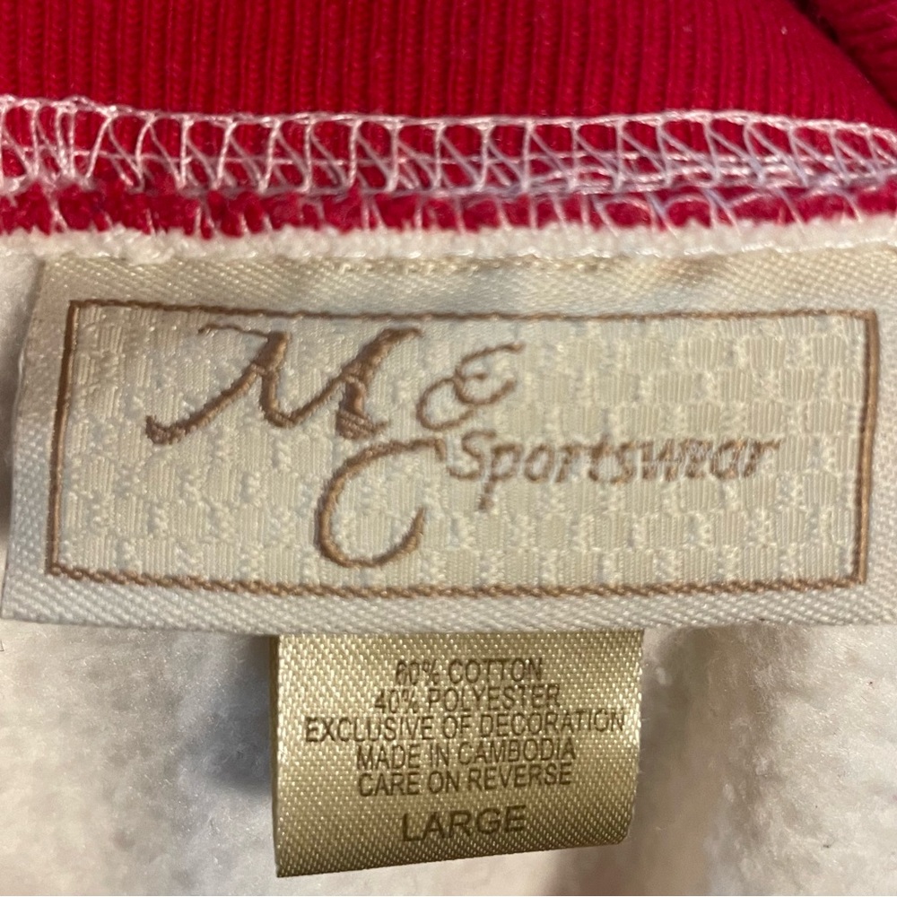 Vintage Cottagecore Whimsical Aesthetic Embroidered Cardinal Pullover Sweatshirt - Picture 9 of 10